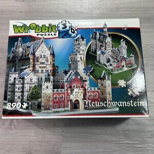 Wrebbit 3D Puzzle Neuschwanstein Castle 890 Piece Foam Jigsaw 2013 Boxed